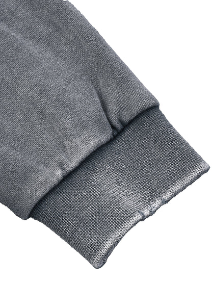 Classic snow washed raw edge cropped sweatshirt - Studio Gallantry