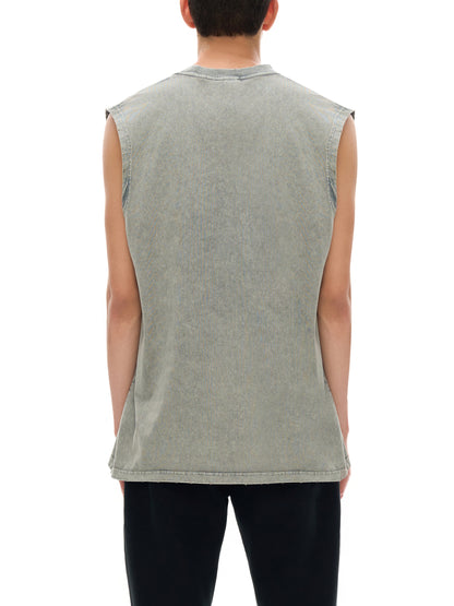 Classic 'Subtle' snow wash frayed hem tank